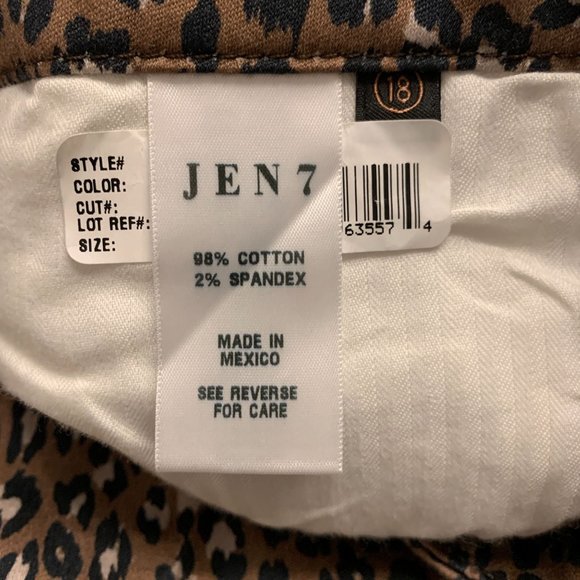Jen 7 7 For All Mankind High Waist Cheetah Print Ankle Skinny  Plus Size… - Picture 7 of 15